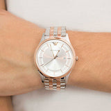 Emporio Armani Lambda Analog Silver Dial Two Tone Steel Strap Watch For Men - AR11044 Buy Now By Emporio Armani