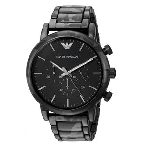 Emporio Armani Luigi Chronograph Black Dial Black Steep Strap Watch For Men - AR11045 Buy Now By Emporio Armani