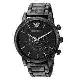 Emporio Armani Luigi Chronograph Black Dial Black Steep Strap Watch For Men - AR11045 Buy Now By Emporio Armani
