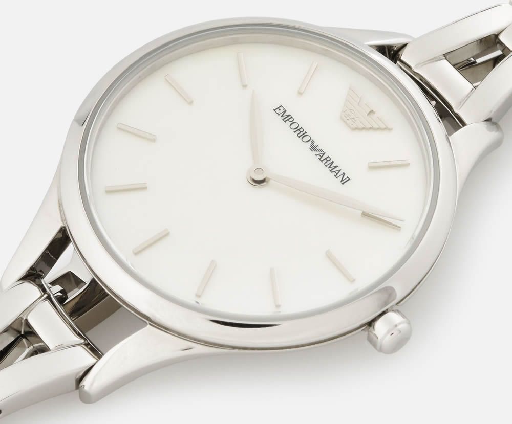 Emporio Armani Aurora Mother Of Pearl White Dial Silver Steel Strap Watch For Women - AR11054 Buy Now By Emporio Armani