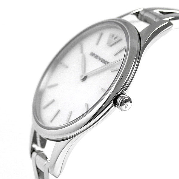 Emporio Armani Aurora Mother Of Pearl White Dial Silver Steel Strap Watch For Women - AR11054 Buy Now By Emporio Armani