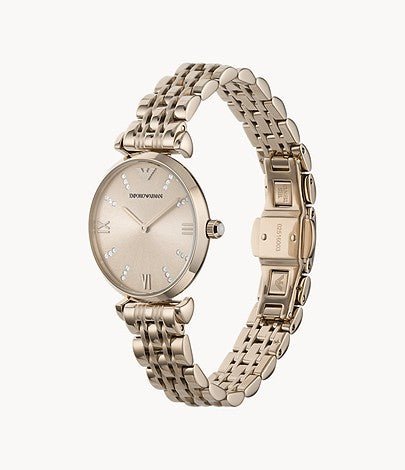 Emporio Armani T-Bar Gianni Rose Gold Dial Rose Gold Steel Strap Watch For Women - AR11059 Buy Now By Emporio Armani