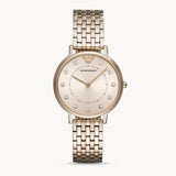 Emporio Armani Dress Quartz Rose Gold Dial Rose Gold Steel Strap Watch For Women - AR11062 Buy Now By Emporio Armani