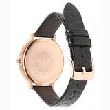 Emporio Armani Kappa Quartz Black Dial Black Leather Strap Watch For Women - AR11064 Buy Now By Emporio Armani