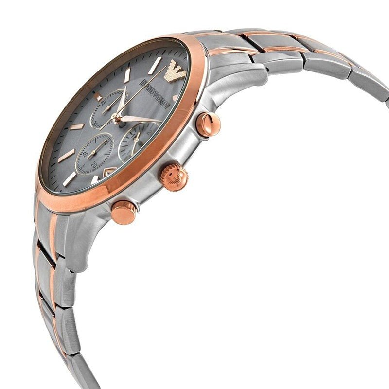 Emporio Armani Renato Gray Dial Gray Steel Strap Watch For Men - AR11077 Buy Now By Emporio Armani