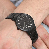 Emporio Armani Renato Quartz Black Dial Black Steel Strap Watch For Men - AR11079 Buy Now By Emporio Armani