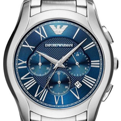 Emporio Armani Chronograph Quartz Blue Dial Silver Steel Strap Watch For Men - AR11082 Buy Now By Emporio Armani