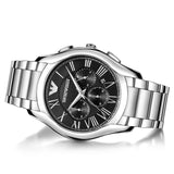 Emporio Armani Valente Chronograph Quartz Black Dial Silver Steel Strap Watch For Men - AR11083 Buy Now By Emporio Armani