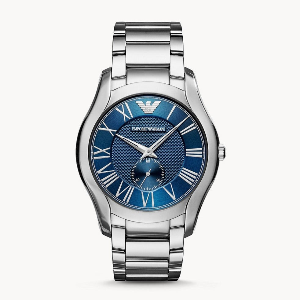 Emporio Armani Valente Quartz Blue Dial Silver Steel Strap Watch For Men - AR11085 Buy Now By Emporio Armani