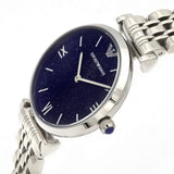 Emporio Armani Gianni T Bar Dark Blue Dial Silver Stainless Steel Watch For Women - AR11091 Buy Now By Emporio Armani