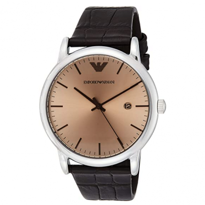Emporio Armani Luigi Analog Bronze Dial Brown Leather Strap Watch For Men - AR11096 Buy Now By Emporio Armani