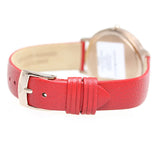 Emporio Armani Kappa Classic Quartz Silver Dial Red Leather Strap Watch For Women - AR11114 Buy Now By Emporio Armani