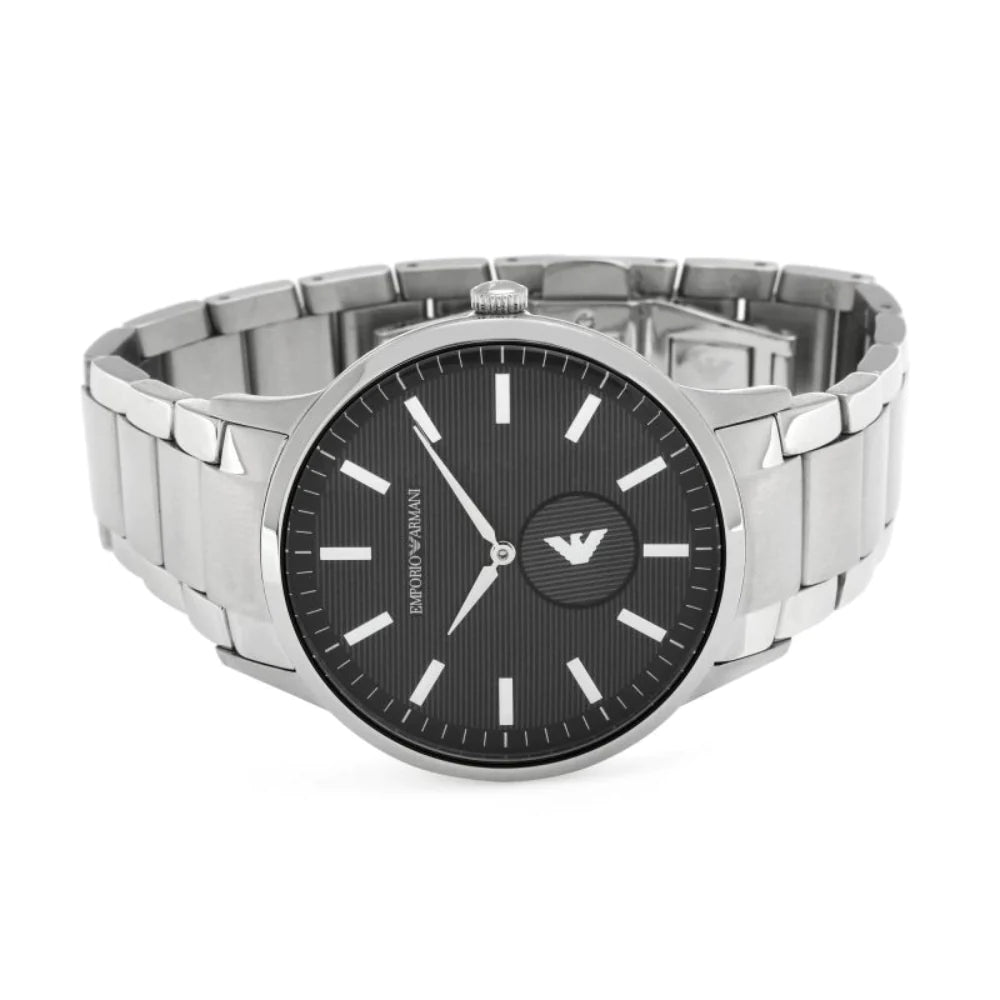 Emporio Armani Renato Quartz Black Dial Silver Steel Strap Watch For Men - AR11118 Buy Now By Emporio Armani