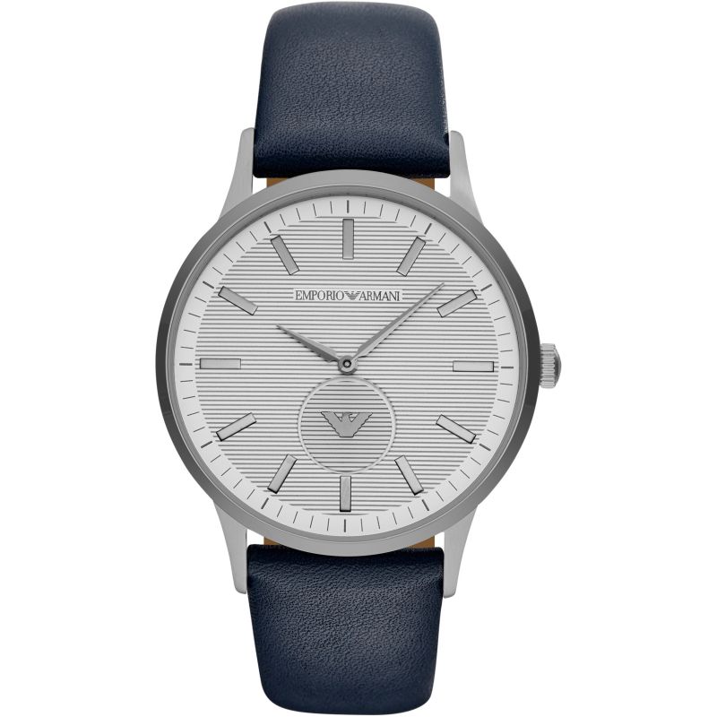 Emporio Armani Renato White DIal Blue Leather Strap Watch For Men - AR11119 Buy Now By Emporio Armani