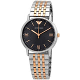 Emporio Armani Kappa Quartz Black Dial Two Tone Mesh Bracelet Watch For Men - AR11228 Buy Now By Emporio Armani