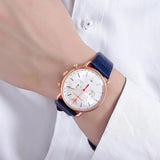 Emporio Armani Aviator Silver Dial Blue Leather Strap Watch For Men - AR11123 Buy Now By Emporio Armani