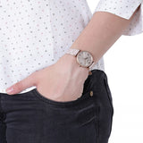 Emporio Armani Gianni T Bar Analog Silver Dial Beige Leather Strap Watch For Women - AR11127 Buy Now By Emporio Armani