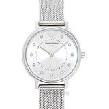 Emporio Armani Kappa Silver Dial Silver Mesh Bracelet Watch For Women - AR11128 Buy Now By Emporio Armani