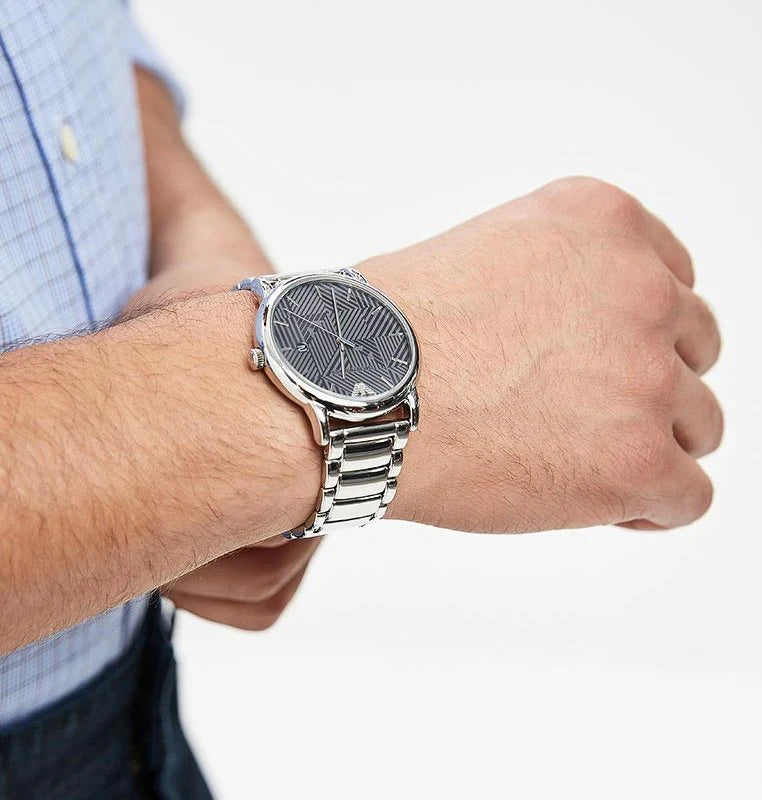 Emporio Armani Classic Quartz Grey Dial Silver Steel Strap Watch For Men - AR11134 Buy Now By Emporio Armani