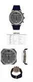 Emporio Armani Aviator Quartz Grey Dial Blue Fabric Strap Watch For Men - AR11144 Buy Now By Emporio Armani