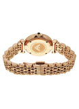 Emporio Armani Gianni T-Bar Black Dial Rose Gold Strap Watch For Women - AR11145 Buy Now By Emporio Armani