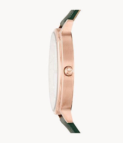Emporio Armani Mother of Pearl Dial Green Leather Strap Watch For Women - AR11150 Buy Now By Emporio Armani