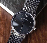 Emporio Armani Kappa Black Dial Silver Steel Strap Watch For Men - AR11152 Buy Now By Emporio Armani