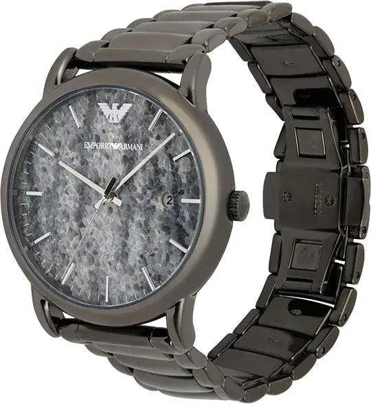 Emporio Armani Luigi Analog Grey Dial Grey Steel Strap Watch For Men - AR11155 Buy Now By Emporio Armani