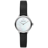 Emporio Armani Modern White Dial Black Leather Strap Watch For Women - AR11159 Buy Now By Emporio Armani