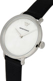 Emporio Armani Modern White Dial Black Leather Strap Watch For Women - AR11159 Buy Now By Emporio Armani