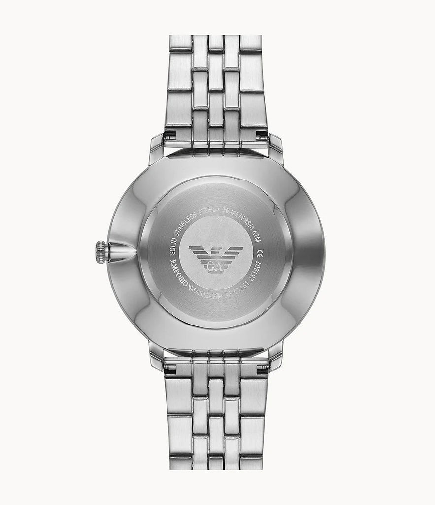 Emporio Armani Classic Quartz Black Dial Silver Steel Strap Watch For Men - AR11161 Buy Now By Emporio Armani