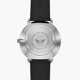 Emporio Armani Modern Slim Quartz Grey Dial Black Leather Strap Watch For Men - AR11162 Buy Now By Emporio Armani