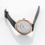 Emporio Armani Modern Slim Analog Silver Dial Brown Leather Strap Watch For Men - AR11163 Buy Now By Emporio Armani