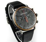 Emporio Armani Aviator Grey Dial Grey Leather Strap Watch For Men - AR11168 Buy Now By Emporio Armani