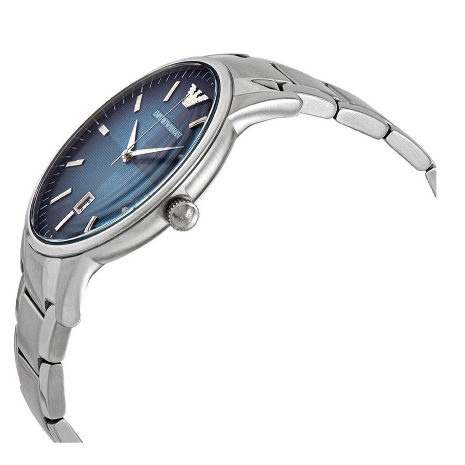 Emporio Armani Renato Quartz Blue Dial Silver Steel Strap Watch For Men - AR11182 Buy Now By Emporio Armani