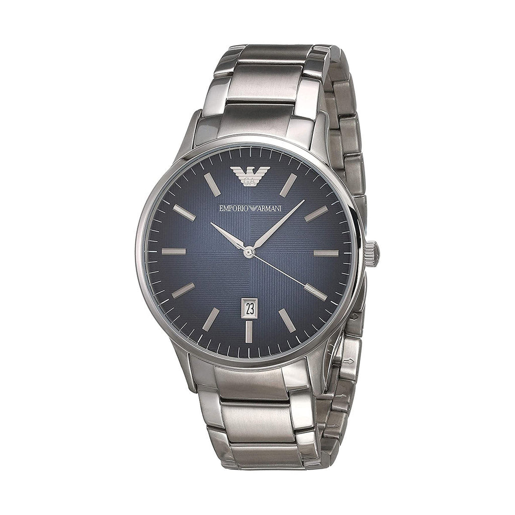 Emporio Armani Renato Quartz Blue Dial Silver Steel Strap Watch For Men - AR11182 Buy Now By Emporio Armani