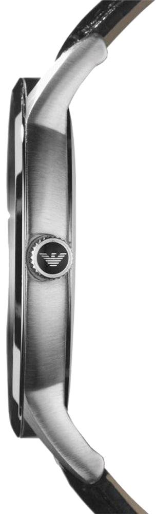 Emporio Armani Renato Analog Black Dial Black Leather Strap Watch For Men - AR11186 Buy Now By Emporio Armani