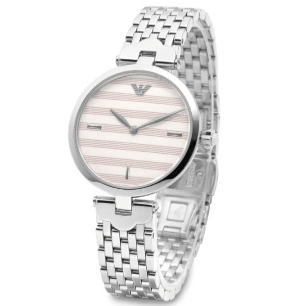 Emporio Armani Arianna Analog White Dial Silver Steel Strap Watch For Women - AR11195 Buy Now By Emporio Armani