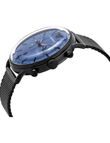Emporio Armani Aviator Chronograph Blue Dial Black Mesh Bracelet Watch For Men - AR11201 Buy Now By Emporio Armani