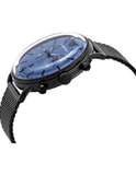 Emporio Armani Aviator Chronograph Blue Dial Black Mesh Bracelet Watch For Men - AR11201 Buy Now By Emporio Armani