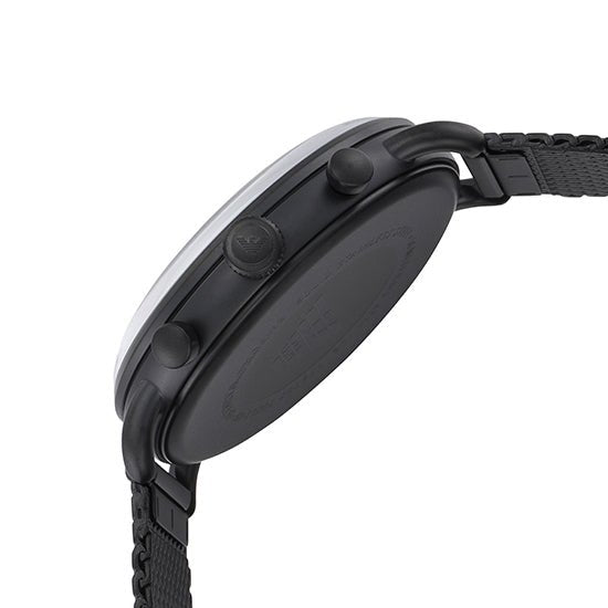 Emporio Armani Aviator Chronograph Blue Dial Black Mesh Bracelet Watch For Men - AR11201 Buy Now By Emporio Armani