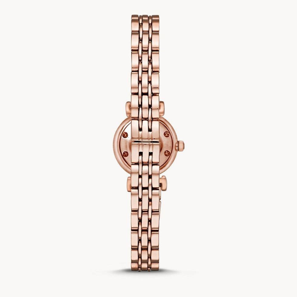 Emporio Armani Gianni T-Bar Mother of Pearl Dial Rose Gold Steel Strap Watch For Women - AR11203 Buy Now By Emporio Armani