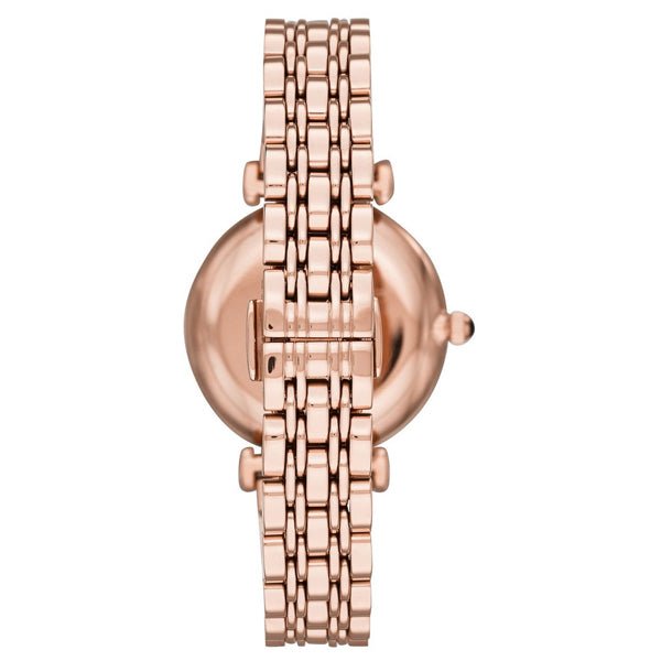 Emporio Armani Gianni T Bar Black Dial Rose Gold Steel Strap Watch For Women - AR11206 Buy Now By Emporio Armani