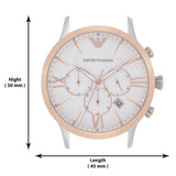 Emporio Armani Giovanni Chronograph Quartz White Dial Two Tone Steel Strap Watch For Men - AR11209 Buy Now By Emporio Armani
