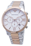Emporio Armani Giovanni Chronograph Quartz White Dial Two Tone Steel Strap Watch For Men - AR11209 Buy Now By Emporio Armani