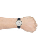 Emporio Armani Modern Slim Analog Silver Dial Blue Leather Strap Watch For Men - AR11214 Buy Now By Emporio Armani