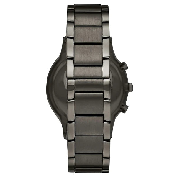 Emporio Armani Renato Chronograph Quartz Blue Dial Black Steel Strap Watch For Men - AR11215 Buy Now By Emporio Armani