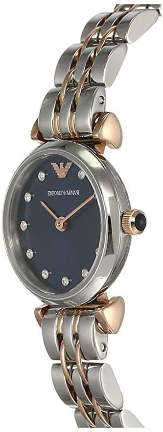 Emporio Armani Gianni T Bar Quartz Blue Dial Two Tone Steel Strap Watch For Women - AR11222 Buy Now By Emporio Armani