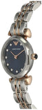 Emporio Armani Gianni T Bar Quartz Blue Dial Two Tone Steel Strap Watch For Women - AR11222 Buy Now By Emporio Armani