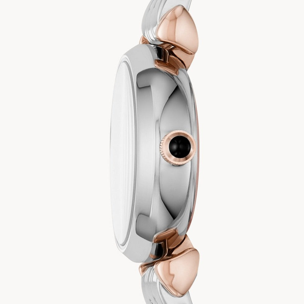 Emporio Armani Gianni T Bar Quartz Blue Dial Two Tone Steel Strap Watch For Women - AR11222 Buy Now By Emporio Armani